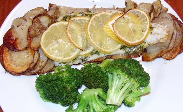 New England Cod on Potato Shingles with Zapped&nbsp;Broccoli