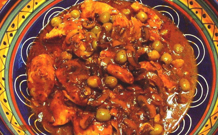 Spanish Chicken with Mushrooms and Green Olives – A Sister’s Tribute to her&nbsp;Brother