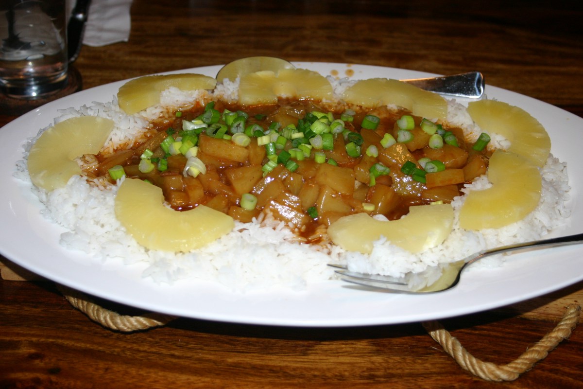 Polynesian Pineapple Pork Chops Over Sticky&nbsp;Rice
