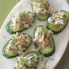 Crab and Cucumber Canapes