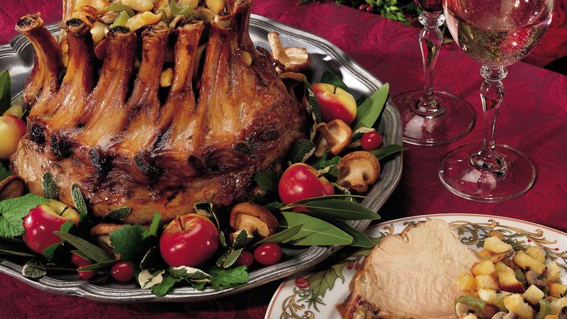 Crown Pork Roast with Mushroom&nbsp;Stuffing