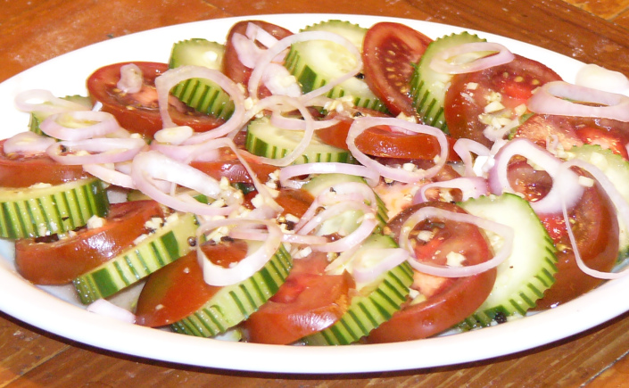 Summertime Salad – Cucumber, Tomato and&nbsp;Shallots