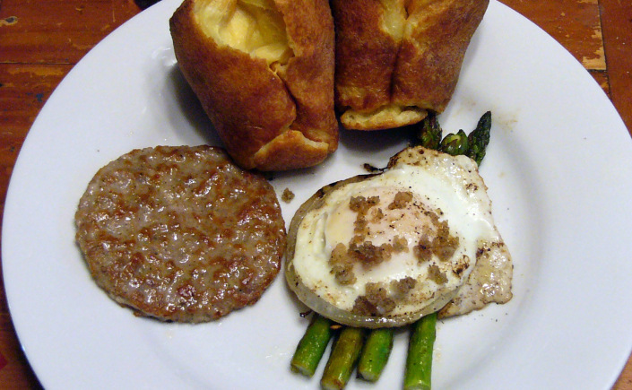 Egg Asparagus Milanese with French&nbsp;Popovers