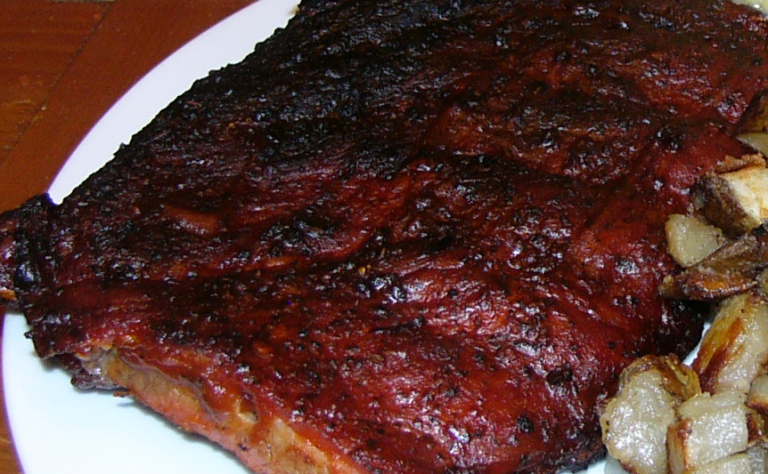 Smoked Baby-Back Pork Ribs with a Spicy&nbsp;Dry-Rub