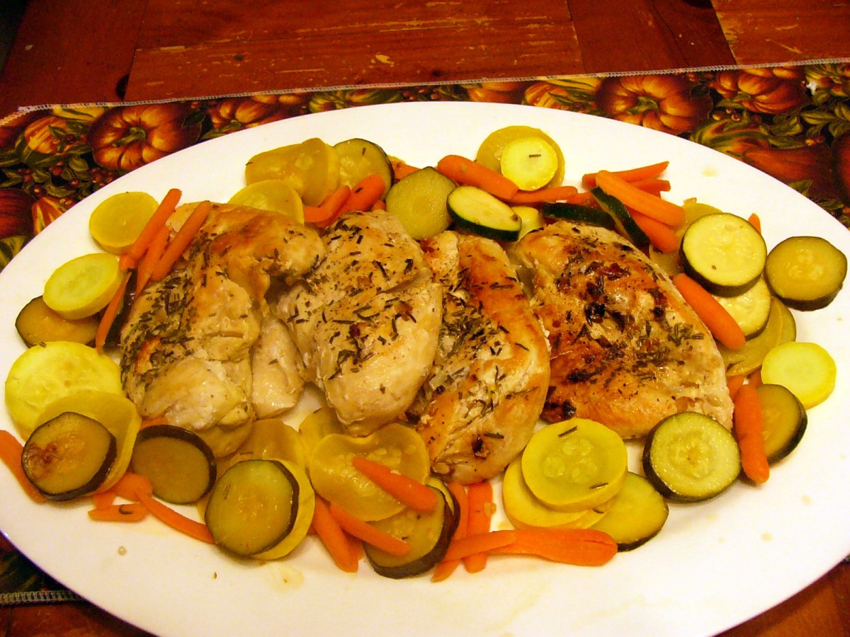 Rosemary Lemon Chicken with Assorted&nbsp;Vegetables