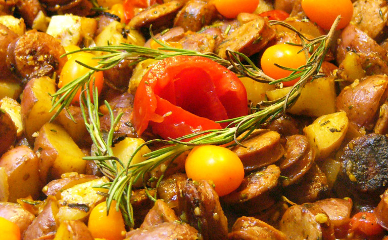 Italian Chicken Sausage and Potato Skillet&nbsp;Supper