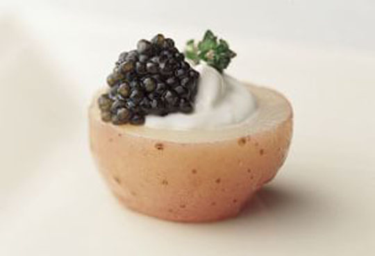 Twice Baked New Potatoes with&nbsp;Caviar