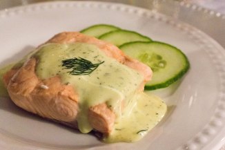 Poached Salmon with a Mousseline Sauce