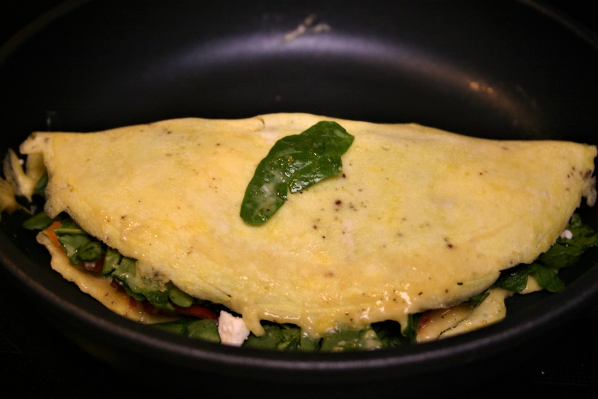 Spinach and Tomato&nbsp;Omelette