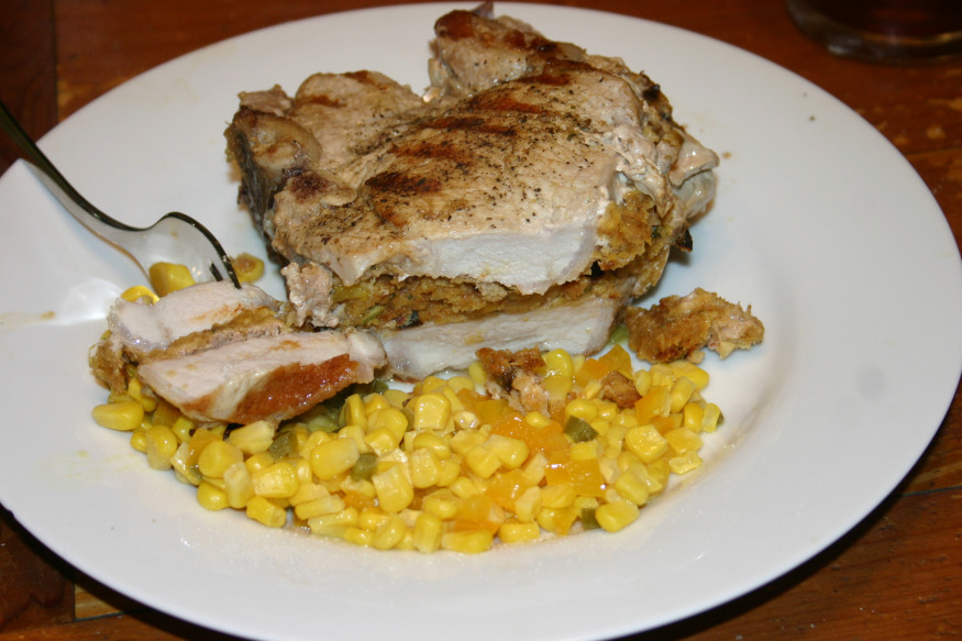 Sizzling Ancho Cornbread Stuffed Pork&nbsp;Chops