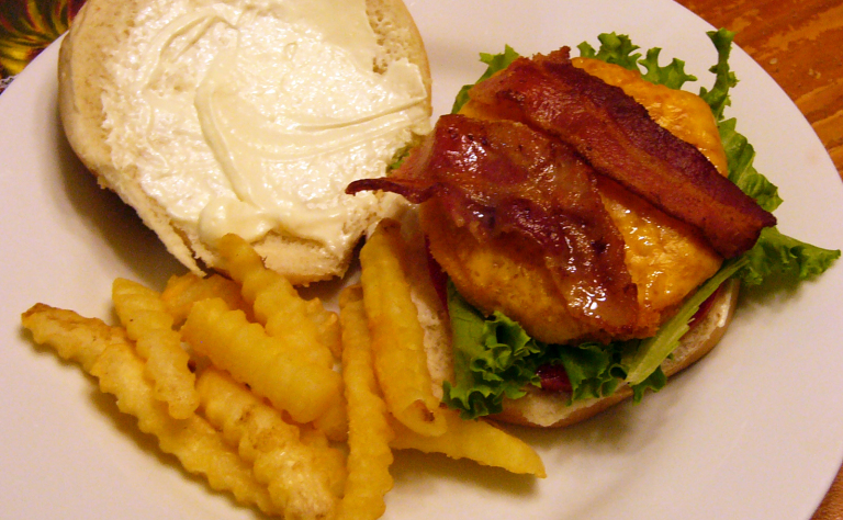 Super Easy Chicken Patty Club&nbsp;Sandwich