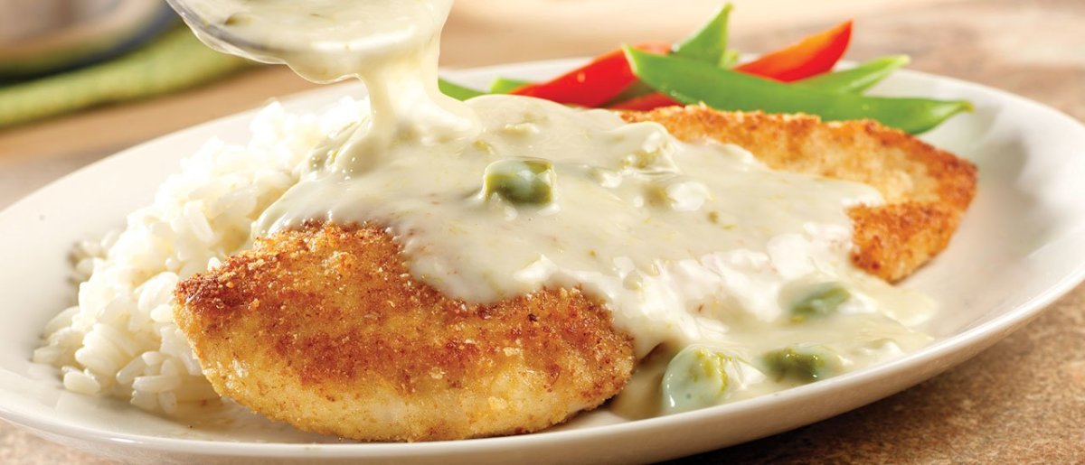 Crispy Chicken with Asparagus&nbsp;Sauce