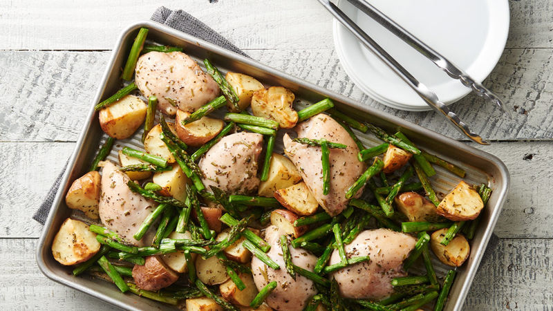 One-Pan Complete Rosemary Chicken&nbsp;Supper