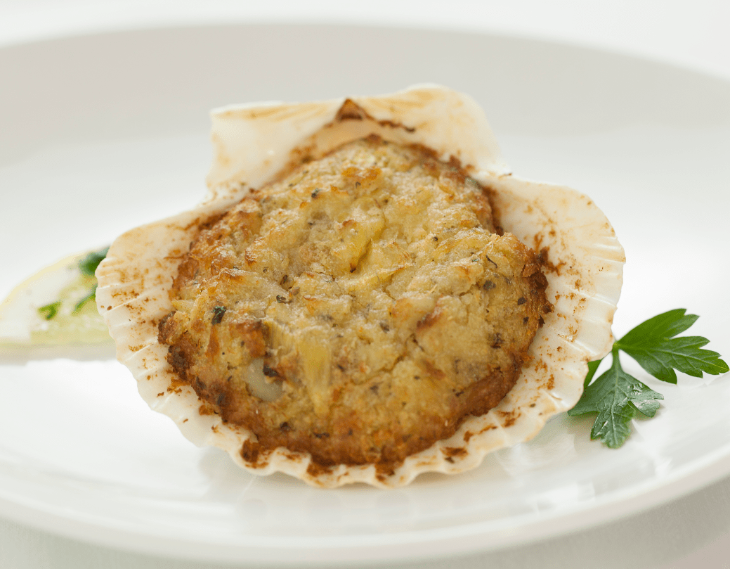 Crab Oreganata in a Scallop&nbsp;Shell