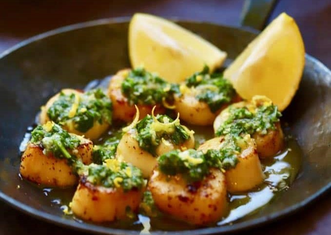 Mexican Inspired Pan Seared Salsa Verde&nbsp;Scallops