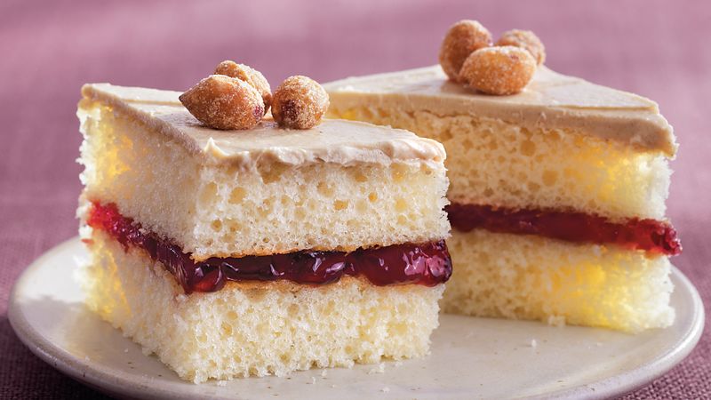 French Vanilla Peanut Butter and Jelly&nbsp;Cake