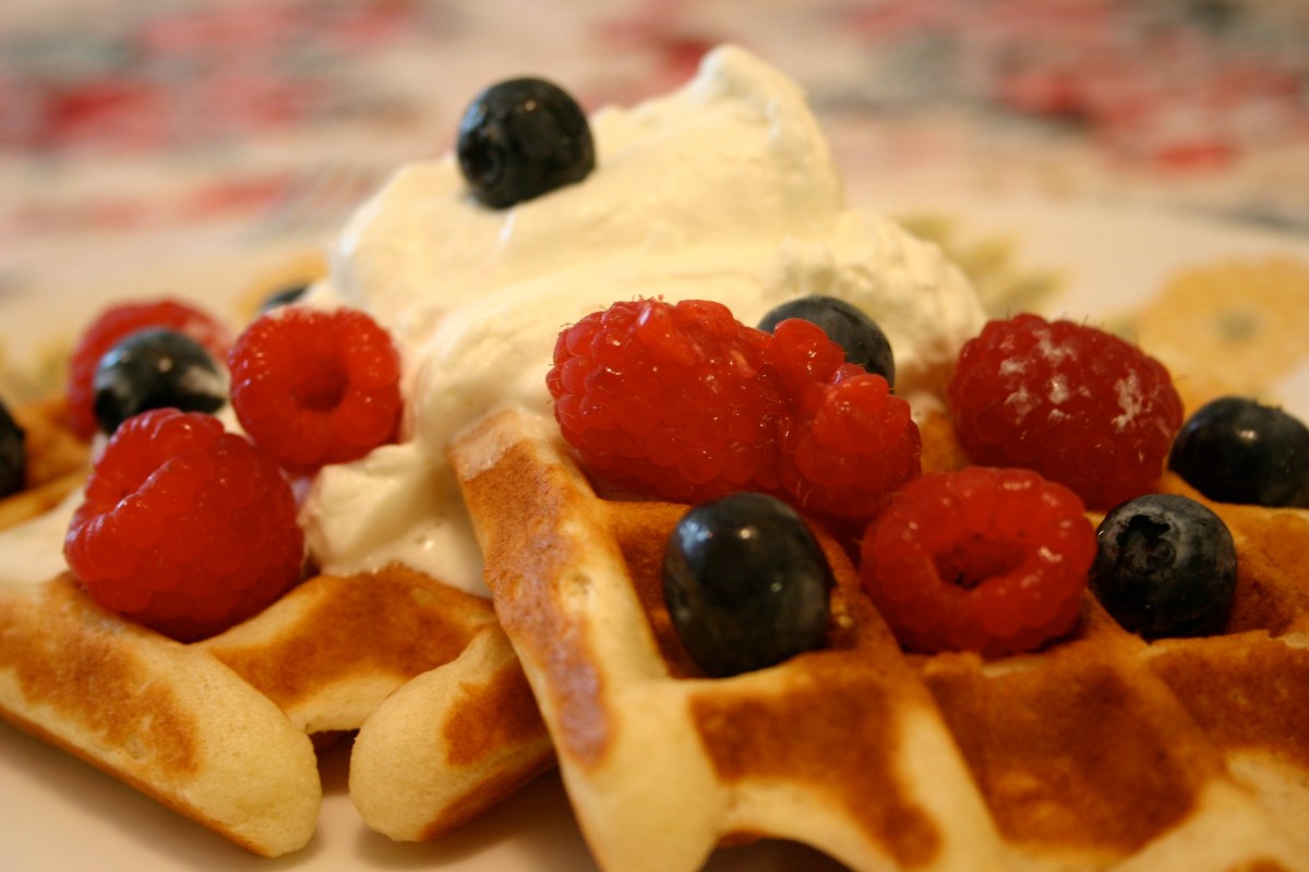 Annunciation Waffles with Whipped Cream and Fresh&nbsp;Berries
