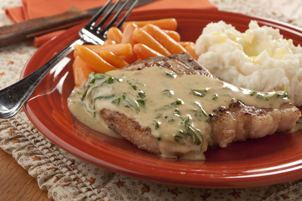 Creamy Basil Pork&nbsp;Chops