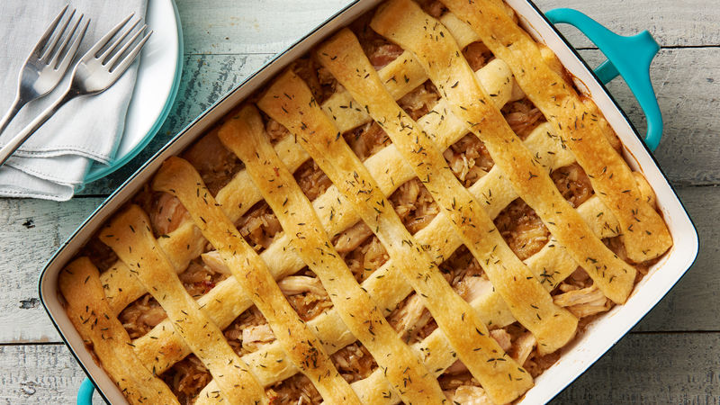 Lattice-Topped French Onion Chicken&nbsp;Bake
