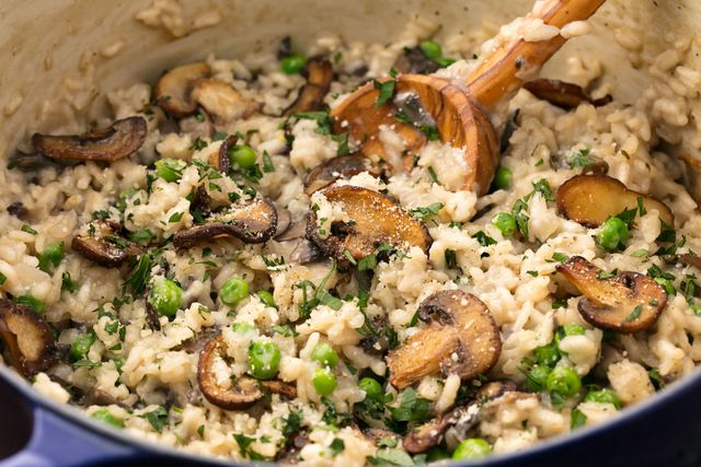 Perfectly Delicious Mushroom-Pea&nbsp;Risotto