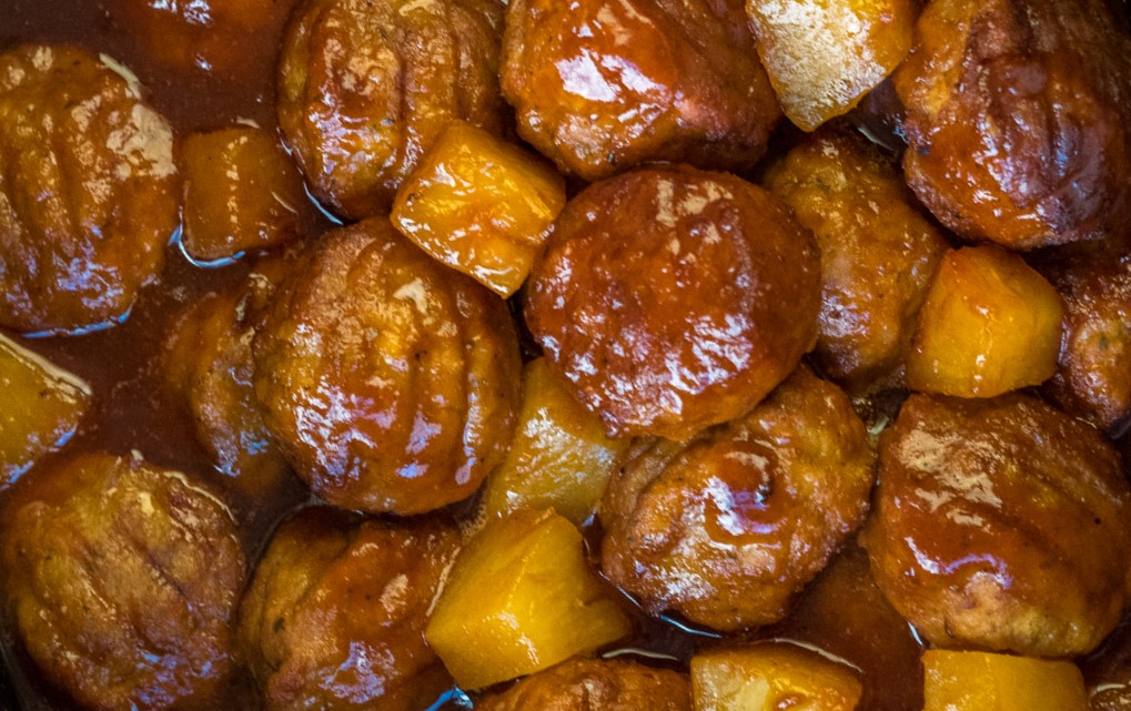 Polynesian Pineapple Barbecue&nbsp;Meatballs