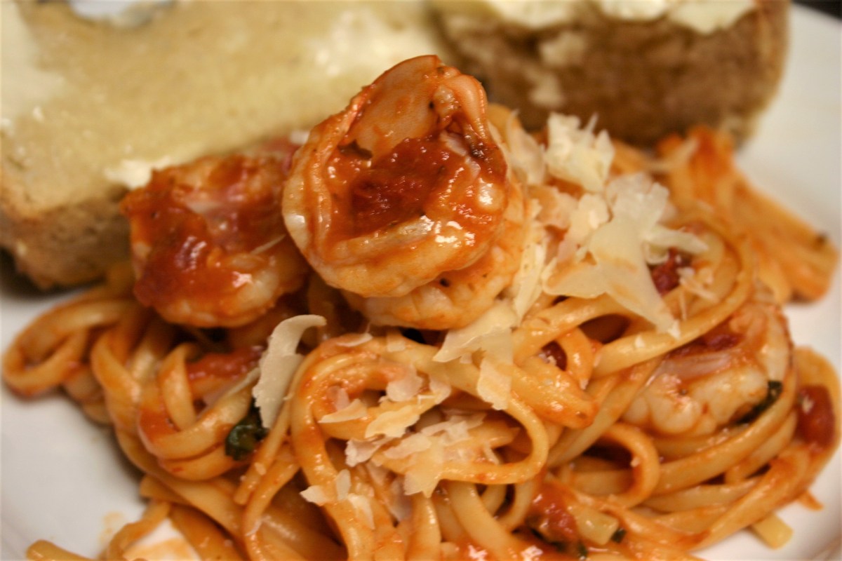 Spicy Shrimp Linguine&nbsp;Marinara