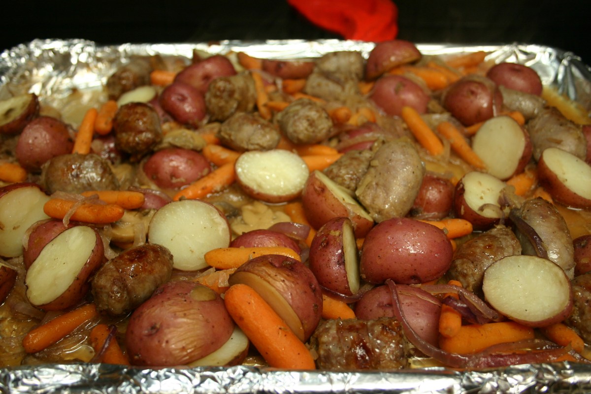 An Oktoberfest Bratwurst Vegetable&nbsp;Supper