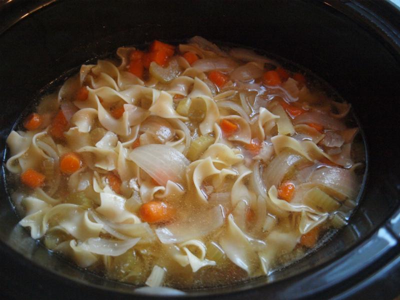 Slow Cooker Chicken Thigh Noodle Soup for Grownup&nbsp;Tastes