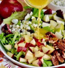 6 Pecan Pear Winter Salad with Diced Apples