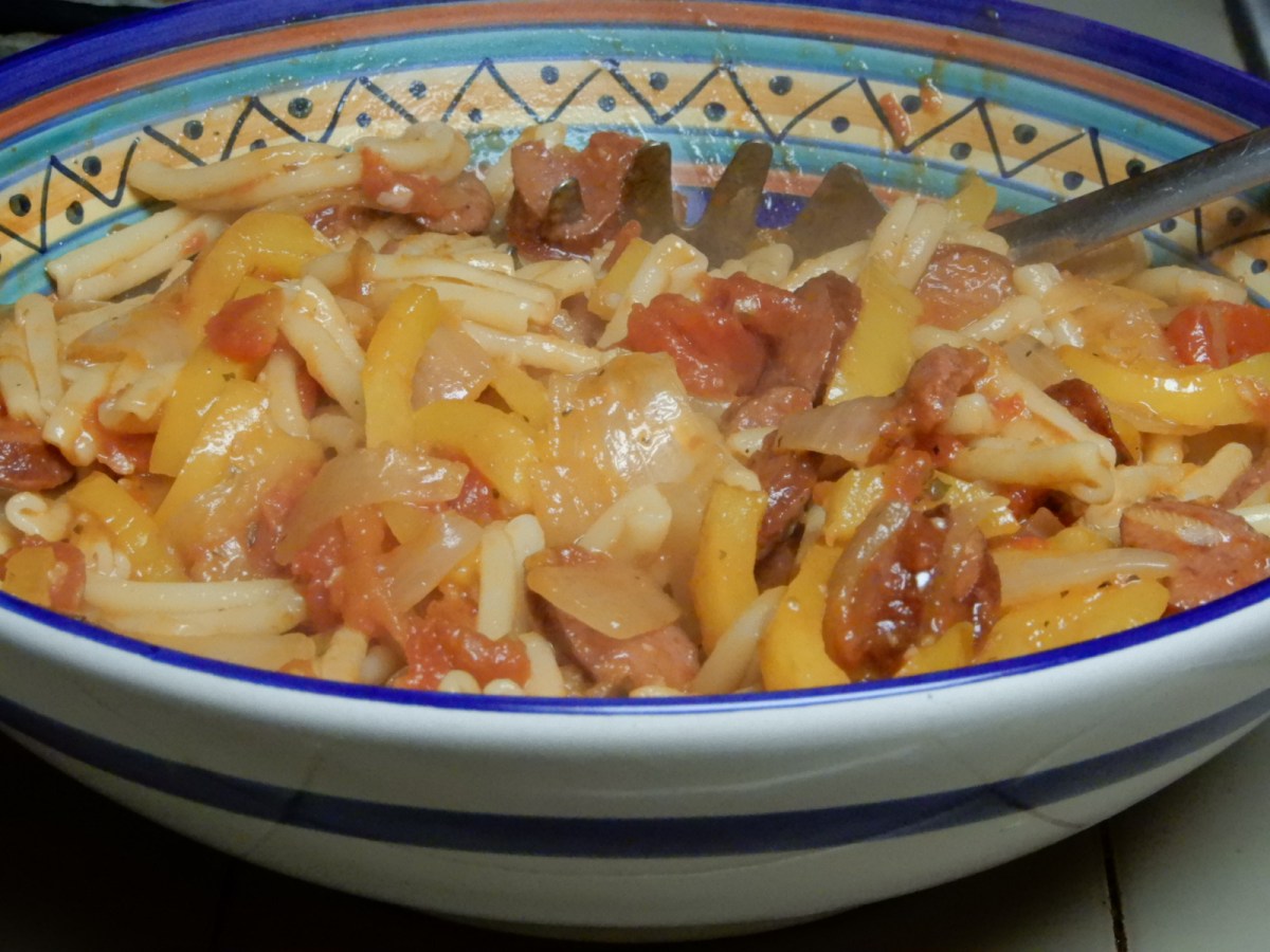 Casarecce Pasta with Smoked&nbsp;Sausage
