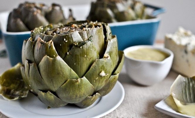 Herb Gorgonzola Artichokes