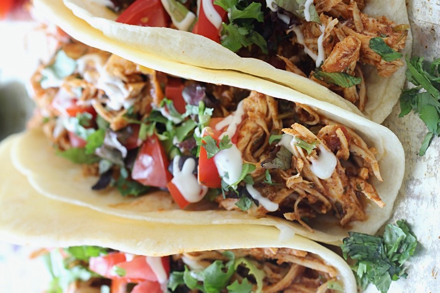 Slow-Simmer Cilantro Chicken&nbsp;Tacos