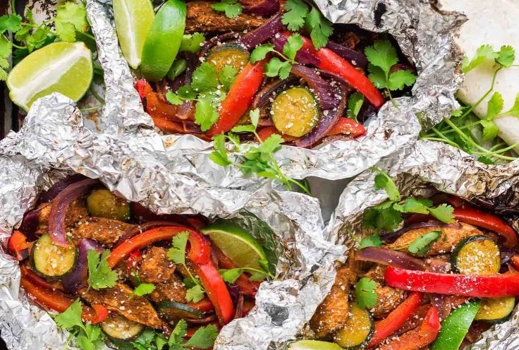 No Ordinary Grilled Chicken Fajita Foil&nbsp;Packs