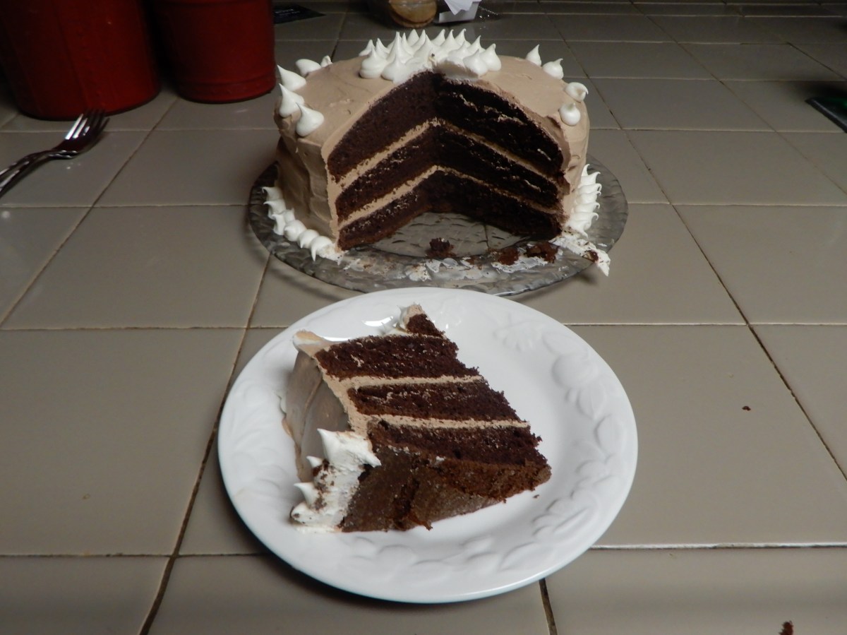 French Silk Layer Cake and a Peppermint&nbsp;Latte