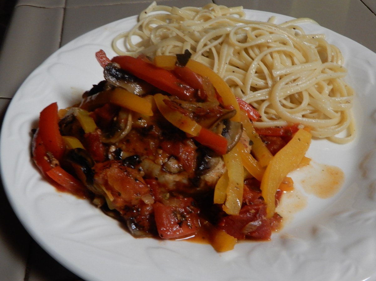 Pork Chops Italiano with Garlic&nbsp;Linguine