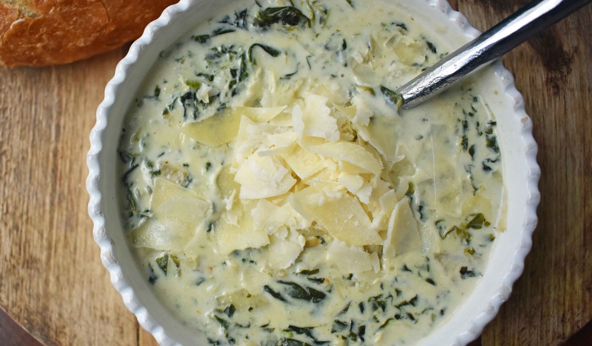 Welcome Springtime with Artichoke Spinach Cream&nbsp;Soup
