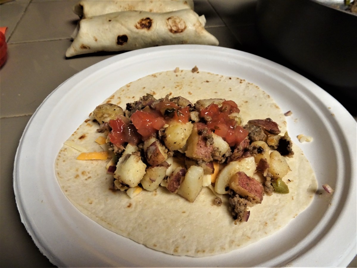 On the Go Potato-Sausage Breakfast&nbsp;Burritos