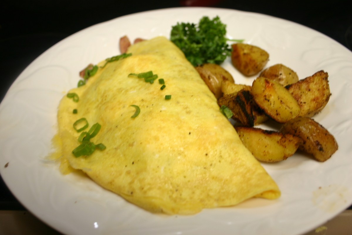 Ham, Mushrooms and Goat Cheese&nbsp;Omelette